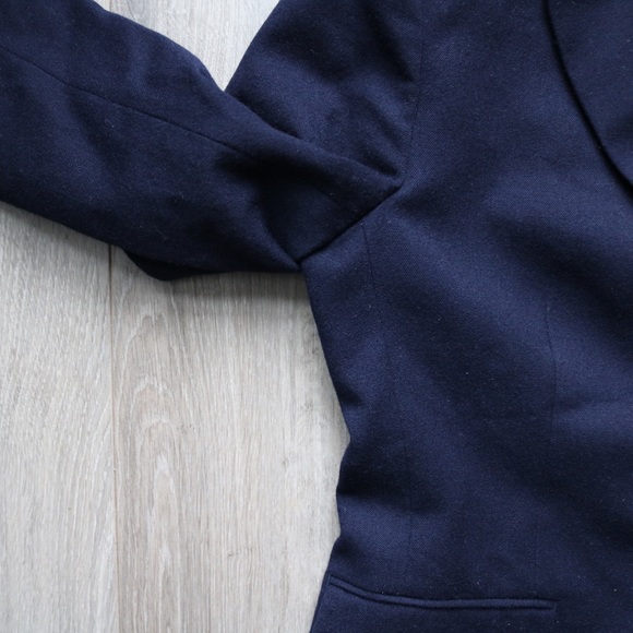 Navy Blue Structured Blazer - Picture 3 of 6